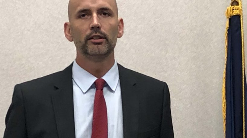 A photo of Marion County Prosecutor Ryan Mears at a press conference