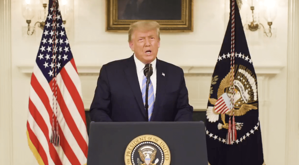 President Donald Trump calls for healing and reconciliation.