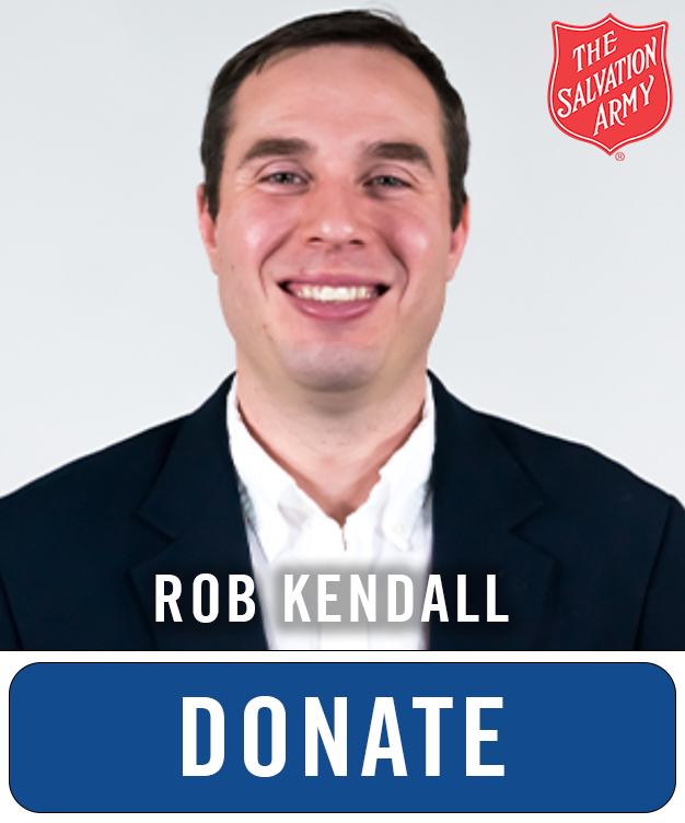 Donate buttons for the salvation army with the talent names