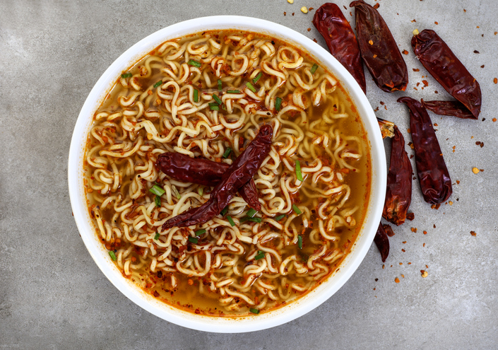 spicy noodles with chili