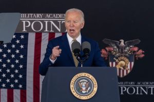 President Joe Biden Jr. delivers commencement speech during...