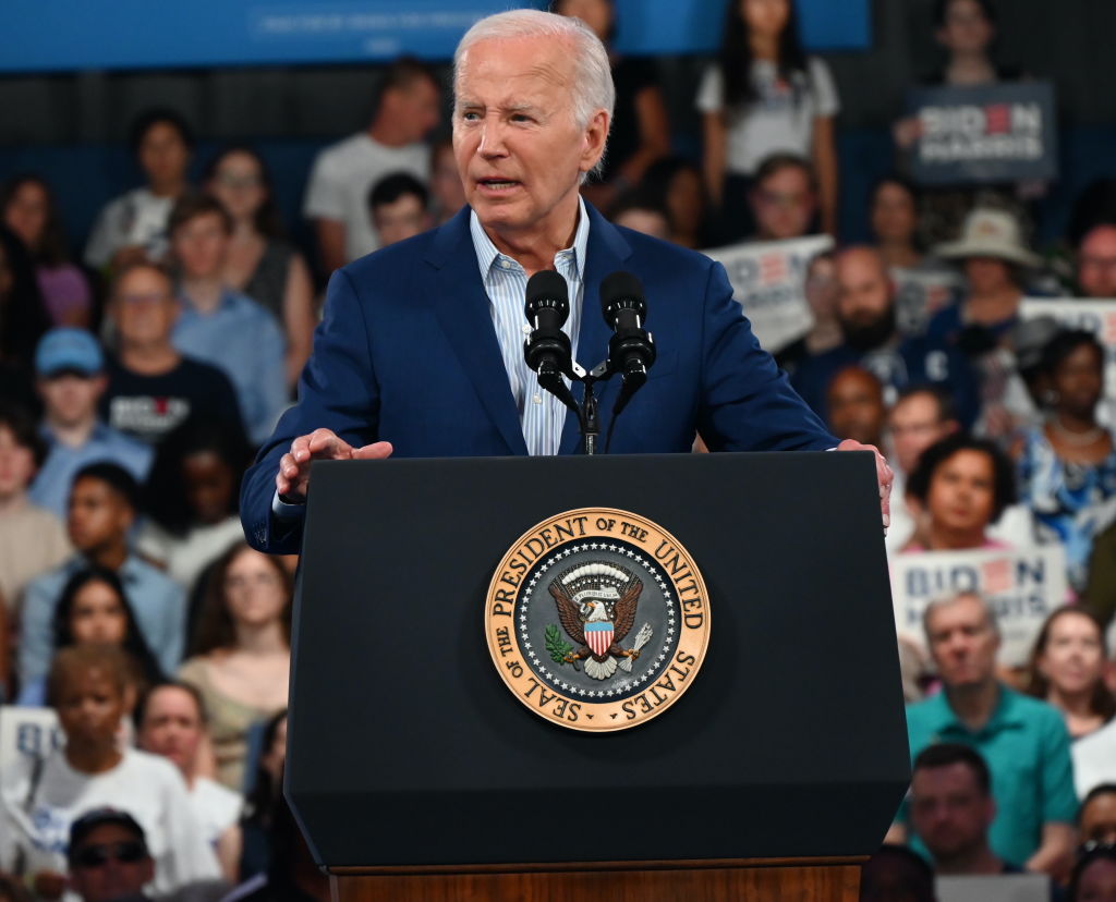 US President Biden and First Lady hold a campaign rally in North Carolina
