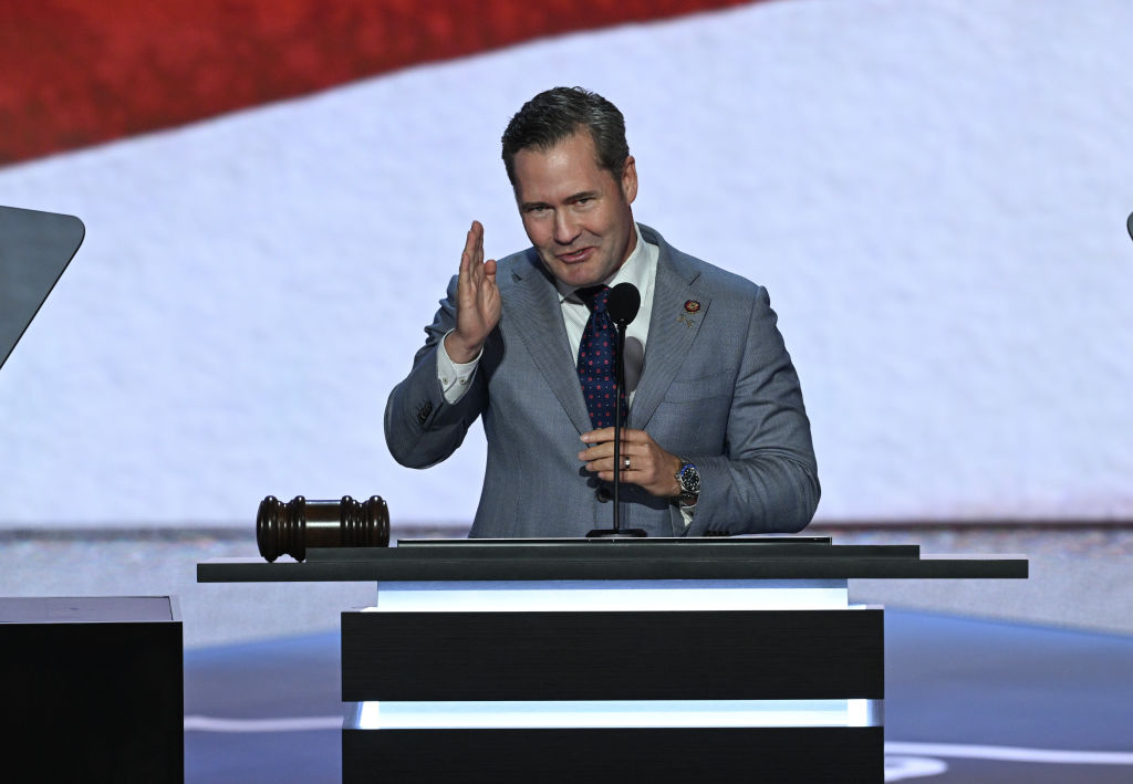 MILWAUKEE, WI - JULY 15: Rep. Michael Waltz (R-Fla.) speaks dur