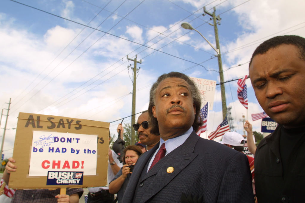 Bush supporters jeer Al Sharpton