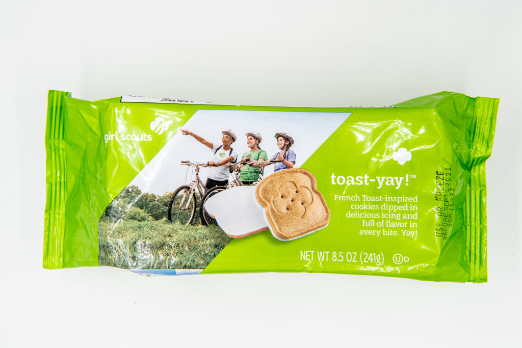 array of girl scout cookies