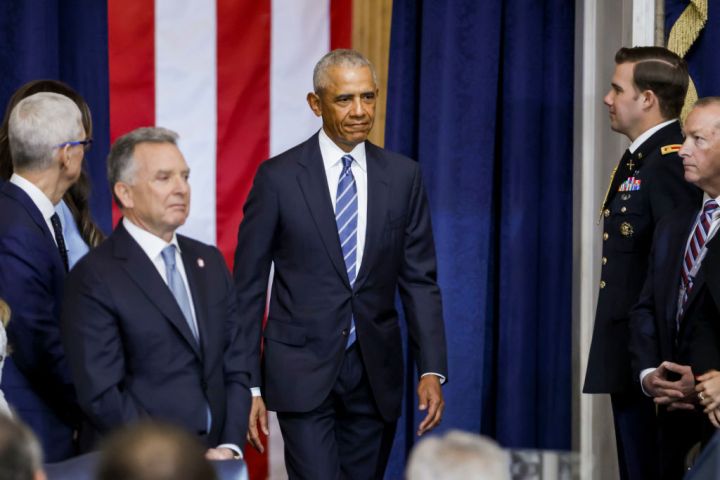 Former US President Barack Obama arrives