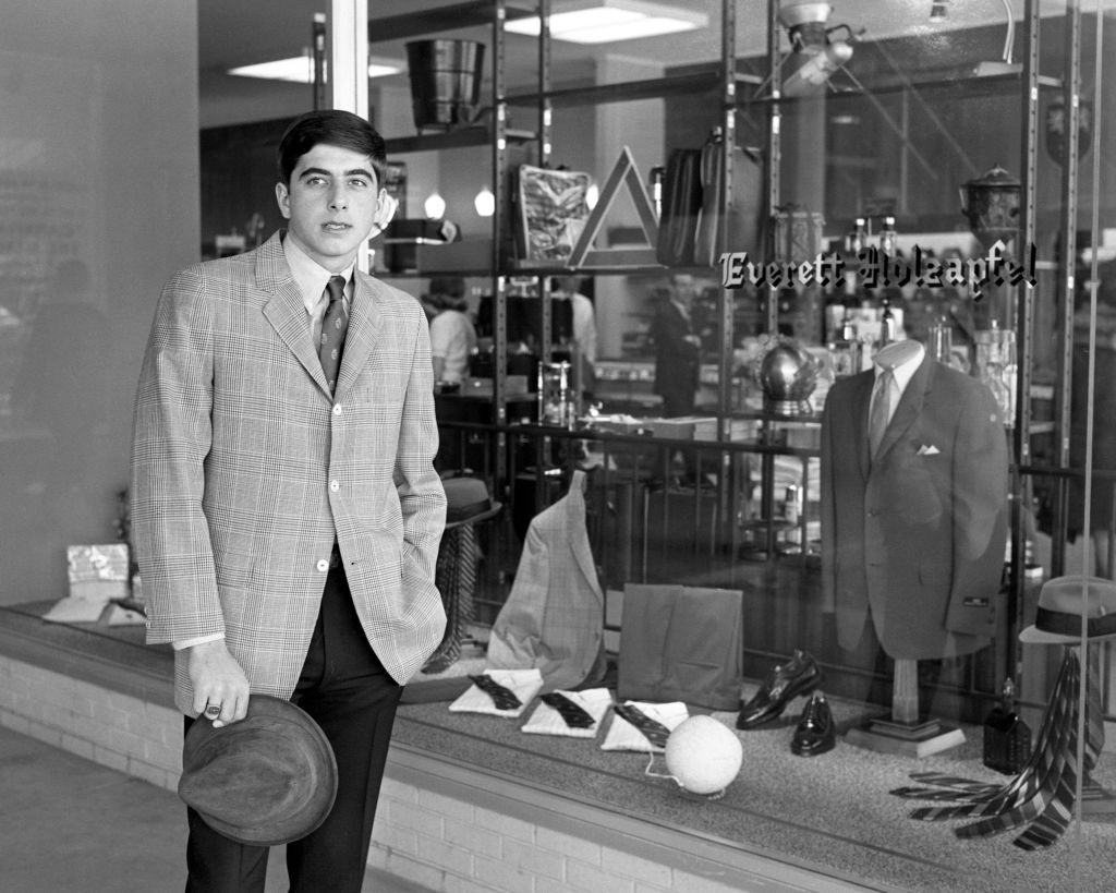 A Young Man Models Mens Clothing