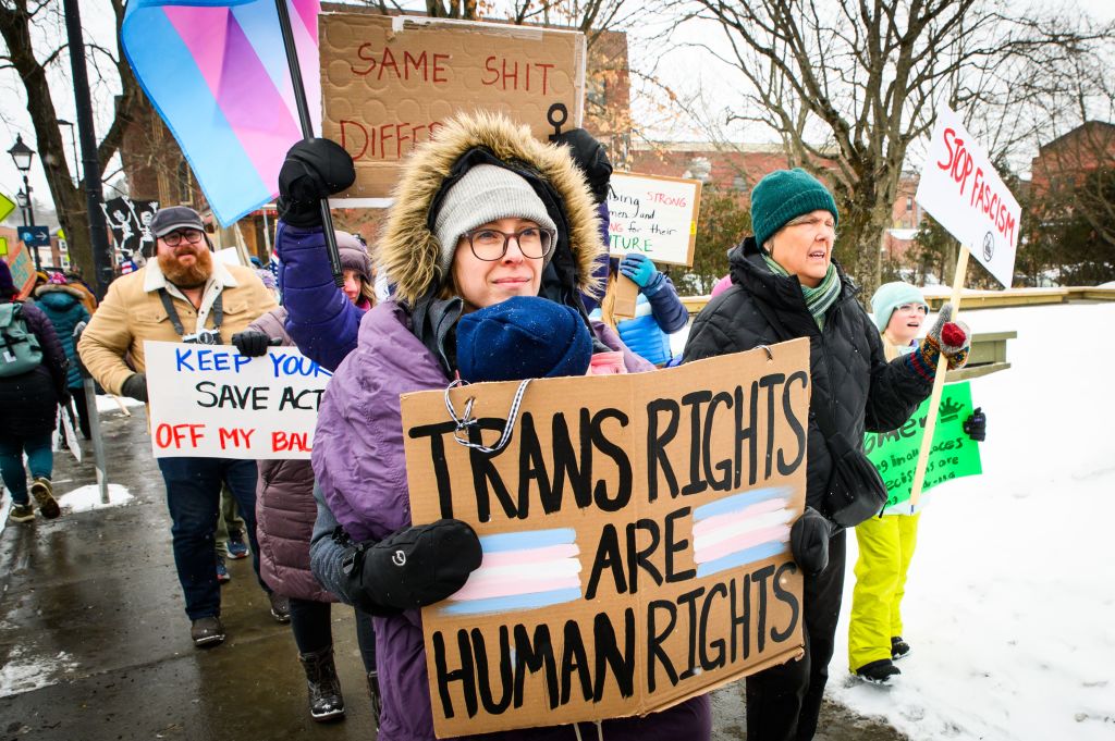 Vermont demonstrators protest Trump on Women's Day