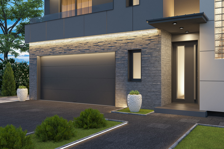 Luxury Two-Story Villa with Modern Architectural Design at Dusk