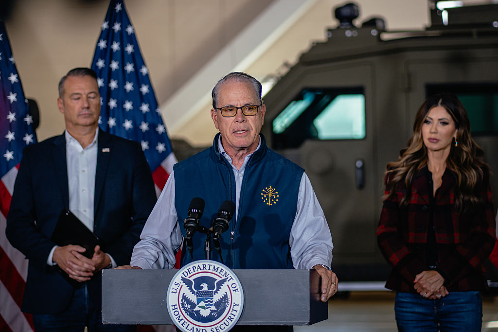 DHS Sec. Kristi Noem Holds A Press Conference In Indiana On Operation Midway Blitz Results