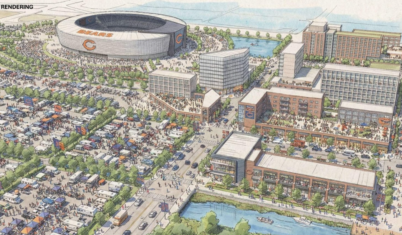 Conceptual Rendering of Bears stadium in Gary, Indiana